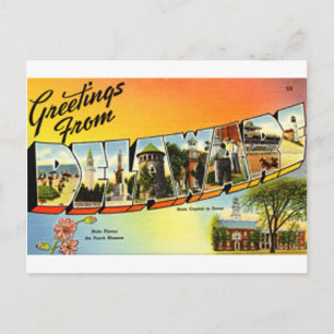 Cartão Postal Saudações De Delaware
