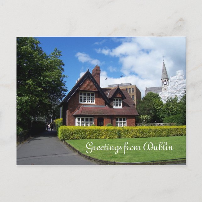 Cartão Postal Saudações de Dublin (Frente)