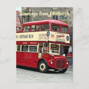 Cartão Postal Saudações de Edimburgo: Tour Bus, Escócia