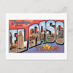 Cartão Postal Saudações de El Paso Texas