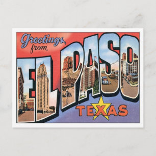 Cartão Postal Saudações De EL Paso, Texas