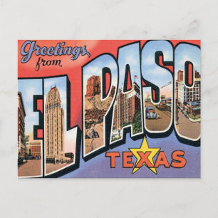 Cartão Postal Saudações De EL Paso, Texas