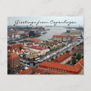 Cartão Postal saudações de exibição de copenhagen