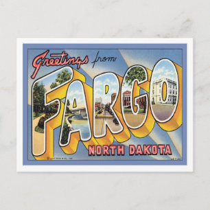 Cartão Postal Saudações De Fargo, Dakota Do Norte