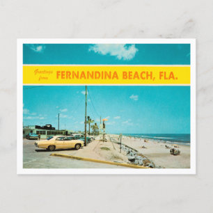 Cartão Postal Saudações de Fernandina Beach, Florida Viagem