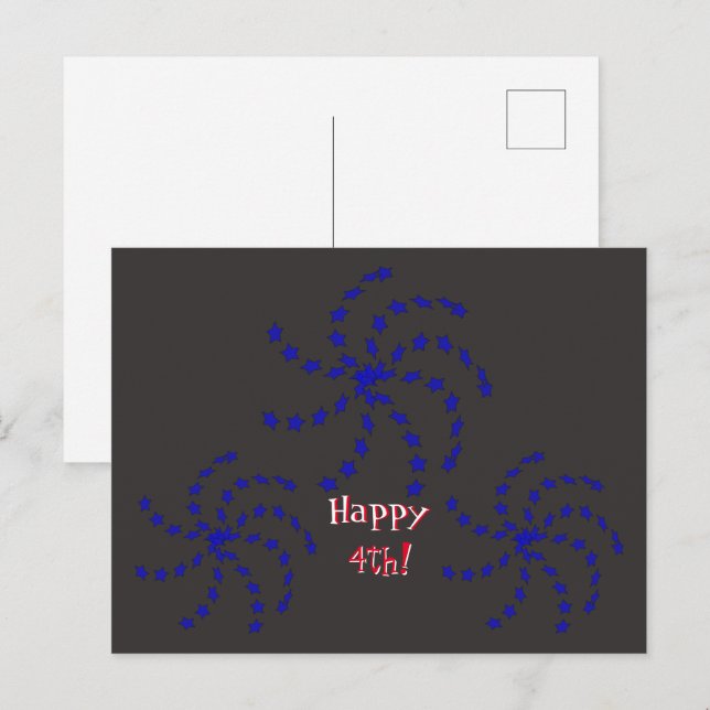 Cartão postal - Saudações de Fogos de Artifício (Frente/Verso)