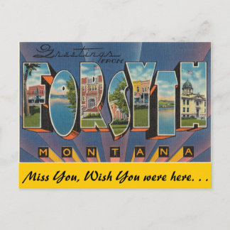 Cartão Postal Saudações de Forsyth