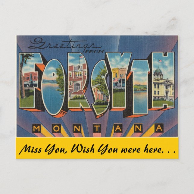 Cartão Postal Saudações de Forsyth (Frente)