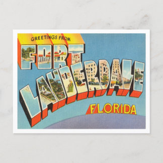 Cartão Postal Saudações de Fort Lauderdale, Viagem da Flórida