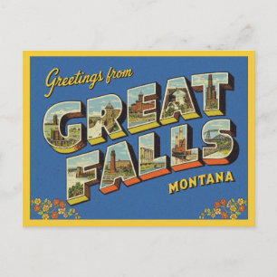 Cartão Postal Saudações de Great Falls, Montana