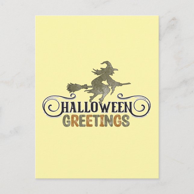Cartão Postal Saudações de Halloween - Halloween (Frente)