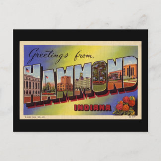 Cartão Postal Saudações de Hammond Indiana