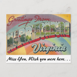 Cartão Postal Saudações de Harrisonburg, Virgínia