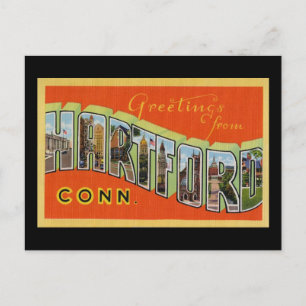 Cartão Postal Saudações de Hartford Connecticut