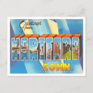 Cartão Postal Saudações de Hartford, Connecticut Viagem
