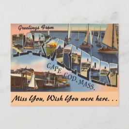 Cartão Postal Saudações de Harwichport