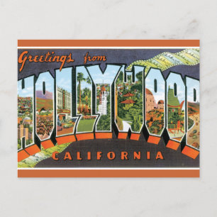 Cartão Postal Saudações De Hollywood