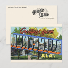 Cartão Postal Saudações de Huntsville, AL Postcard