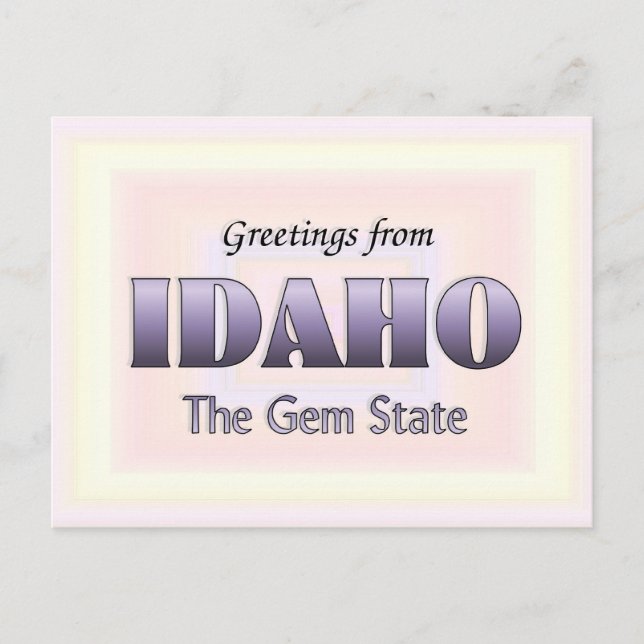 Cartão Postal Saudações de Idaho (Frente)