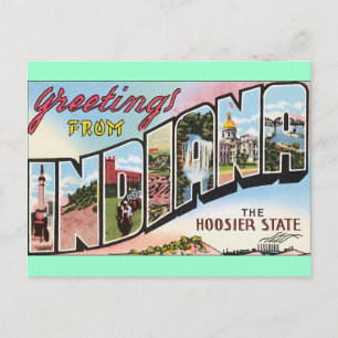 Cartão Postal Saudações De Indiana!