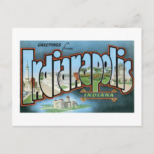 Cartão Postal Saudações de Indianápolis, Indiana!