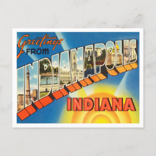 Cartão Postal Saudações de Indianápolis, Indiana Viagem