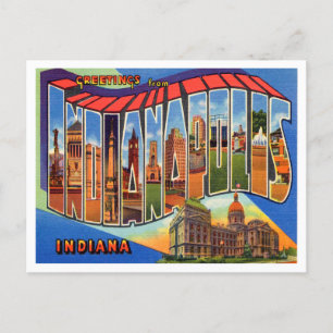 Cartão Postal Saudações de Indianápolis, Indiana Viagem