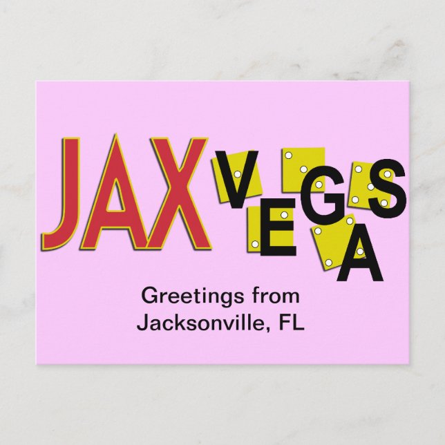 Cartão Postal Saudações de JaxVegas (Frente)