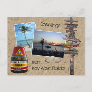 Cartão Postal Saudações de Key West, Florida
