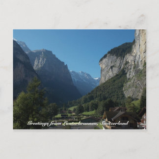 Cartão Postal Saudações de Lauterbrunnen, Suiça 1