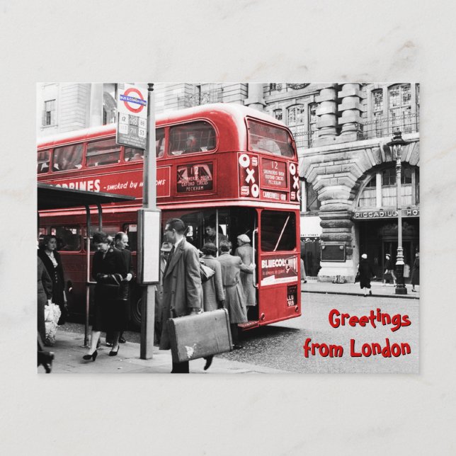 Cartão Postal Saudações de Londres (Frente)