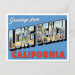 Cartão Postal Saudações de Long Beach CA