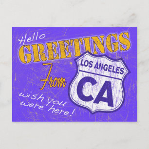 Cartão Postal Saudações de Los Angeles Califórnia Cartão-postal