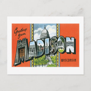 Cartão Postal Saudações de Madison, Wisconsin