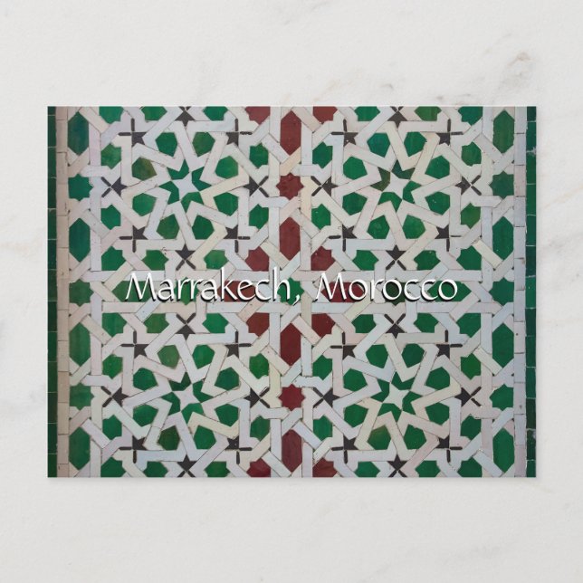 Cartão Postal Saudações de Marraquexe (Frente)