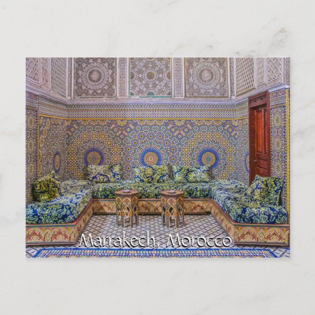 Cartão Postal Saudações de Marraquexe (Frente)