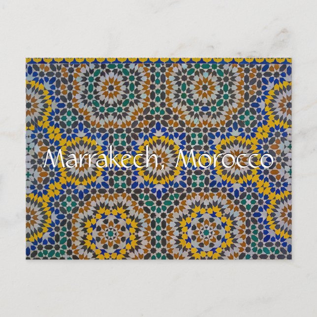 Cartão Postal Saudações de Marraquexe (Frente)