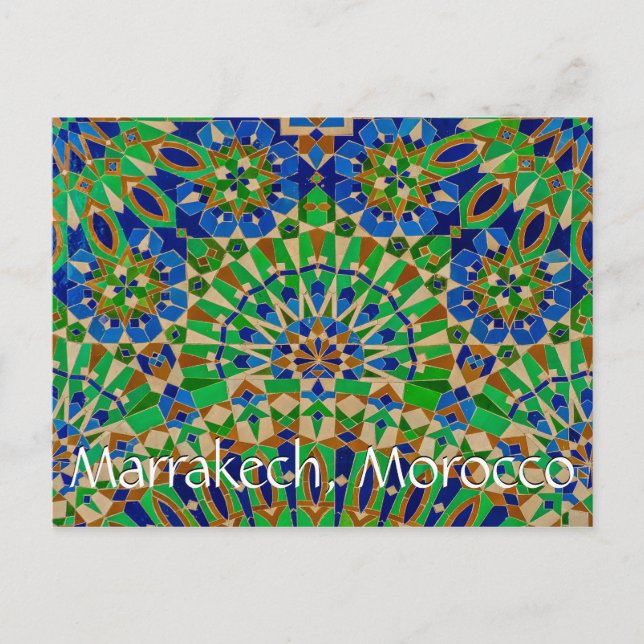 Cartão Postal Saudações de Marraquexe (Frente)