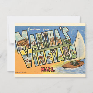 Cartão Postal Saudações de Marthas Vineyard 