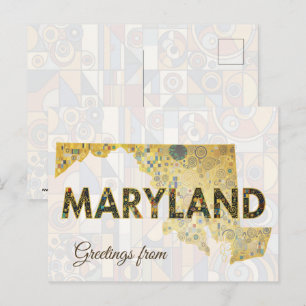 Cartão Postal Saudações de Maryland