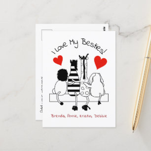 Cartão Postal Saudações de Melhores Amigos