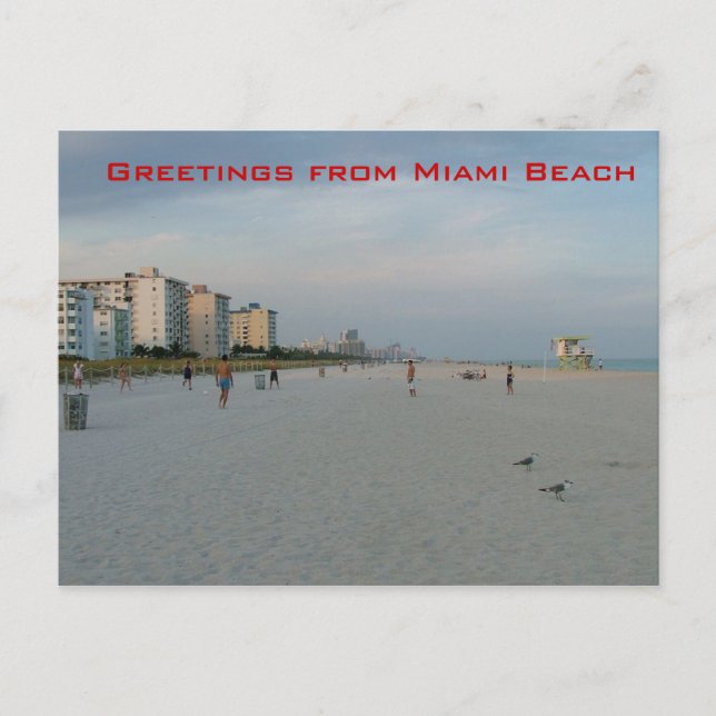 Cartão Postal Saudações de Miami Beach (Frente)