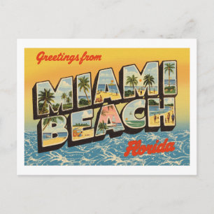 Cartão Postal Saudações de Miami Beach, Flórida