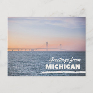 Cartão Postal Saudações de Michigan