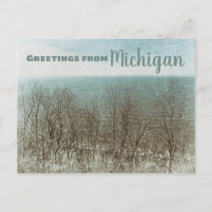 Cartão Postal Saudações de Michigan