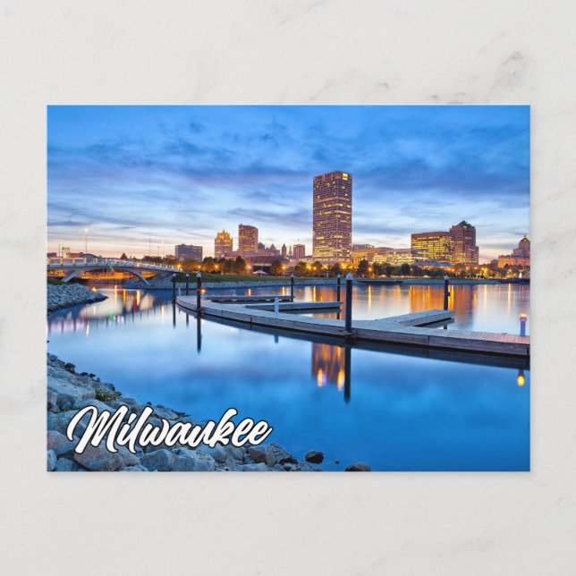 Cartão Postal Saudações De Milwaukee, Wisconsin, EUA (Frente)