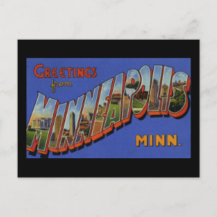 Cartão Postal Saudações de Minneapolis Minnesota