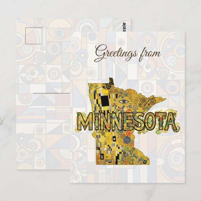 Cartão Postal Saudações de Minnesota (Frente/Verso)