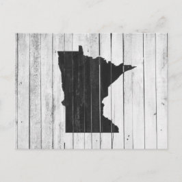 Cartão Postal Saudações De Minnesota Rustic Wooden