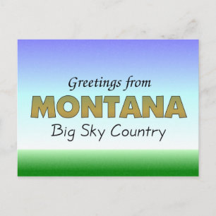 Cartão Postal Saudações de Montana